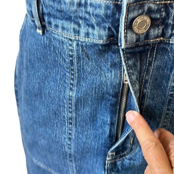 Gap Denim indigo Blue Jean Overall MIDI Boho Gorpecore Hippie Dress 8 - Picture 4 of 14